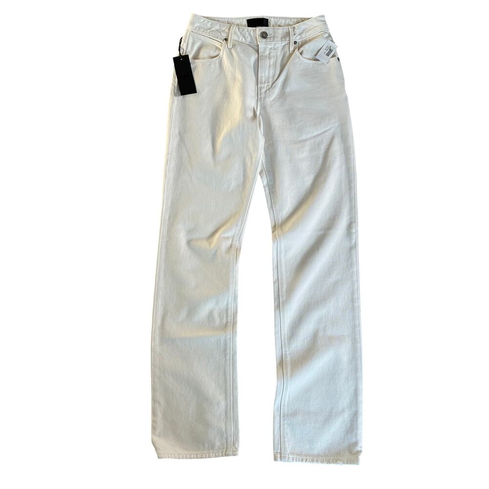 RtA Cream Straight Leg High-rise Straight Leg Jeans Size 25